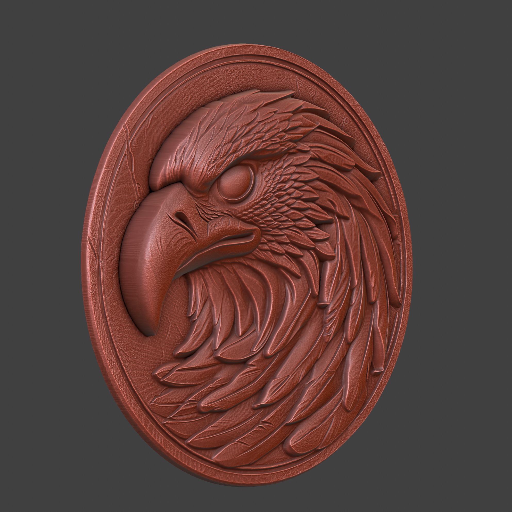 Eagle head relief for CNC and 3D Printing 3D print model_1