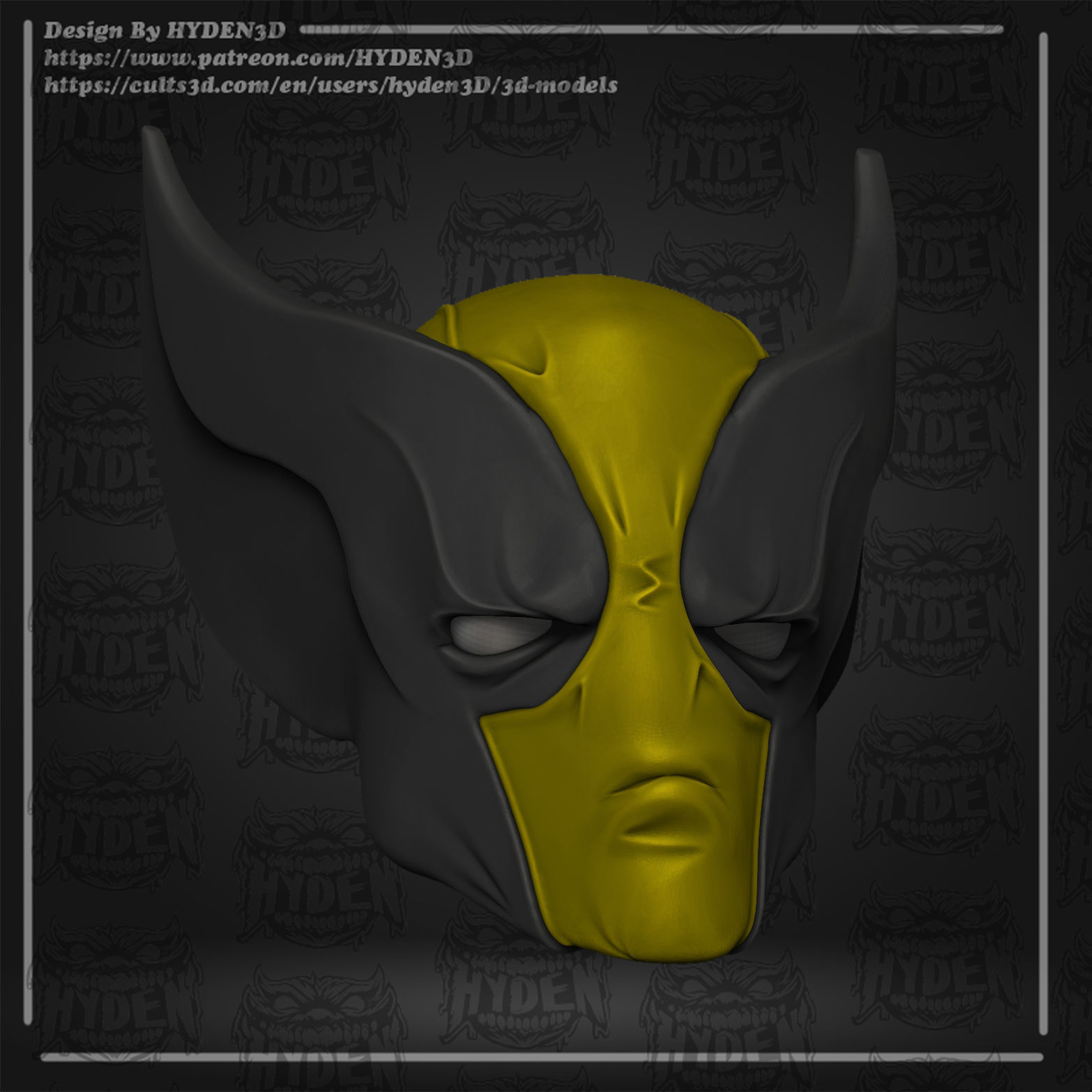 deadpool wolverine head 3D print model_4