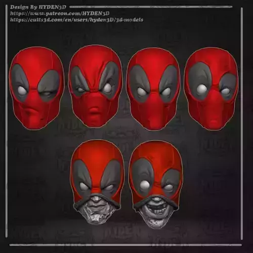 deadpool comic 3D print model