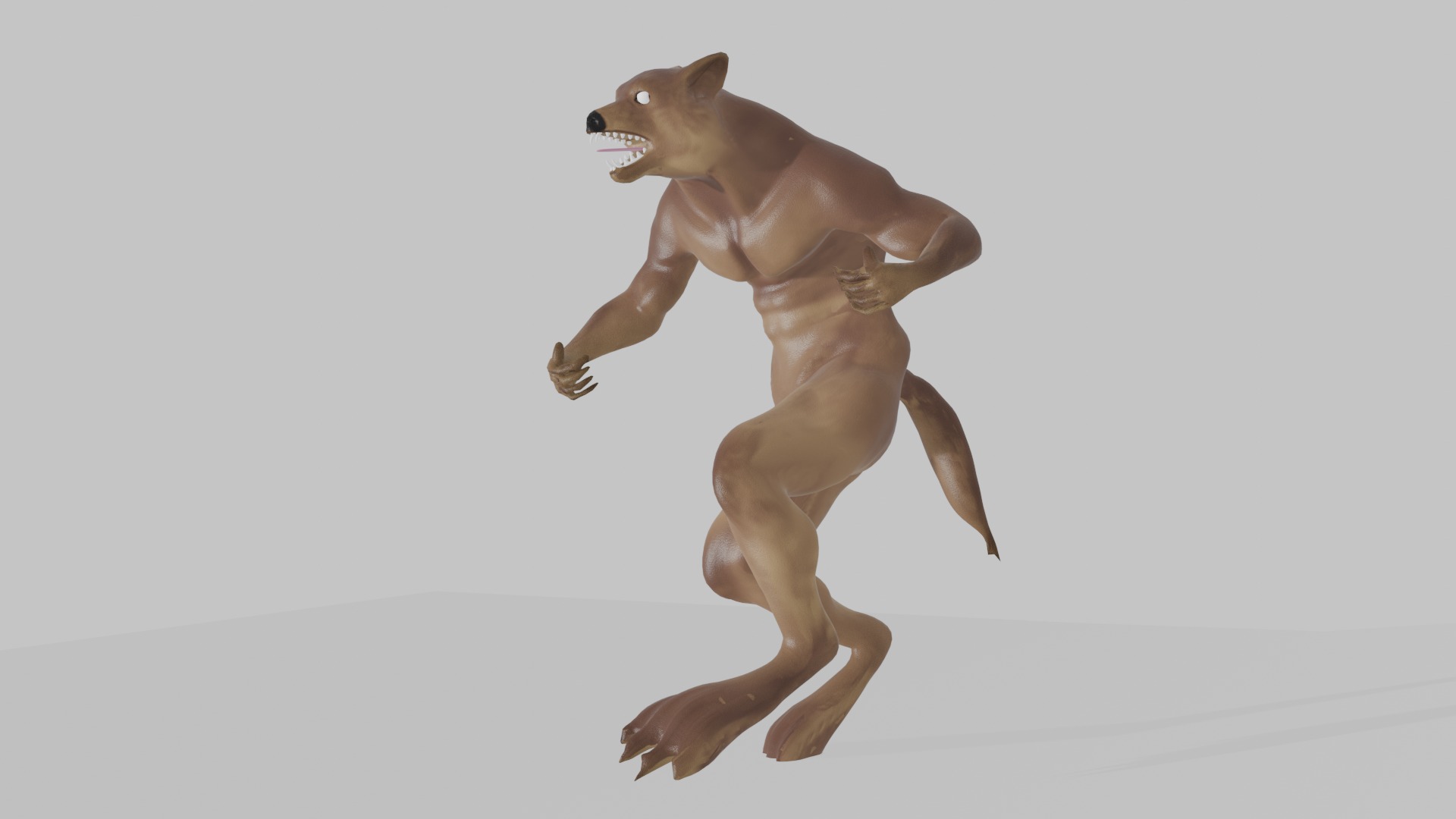 Werewolf  Low-poly 3D model_8