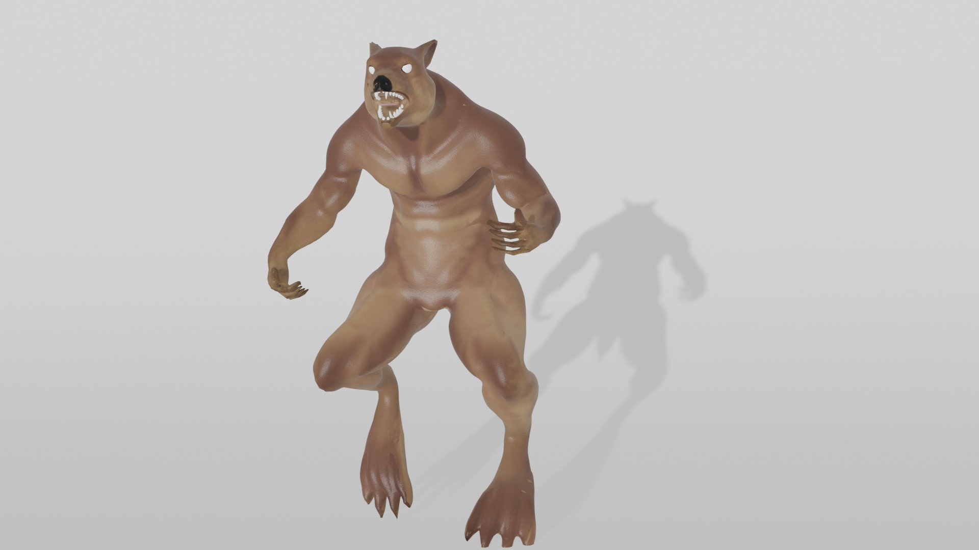 Werewolf  Low-poly 3D model_7
