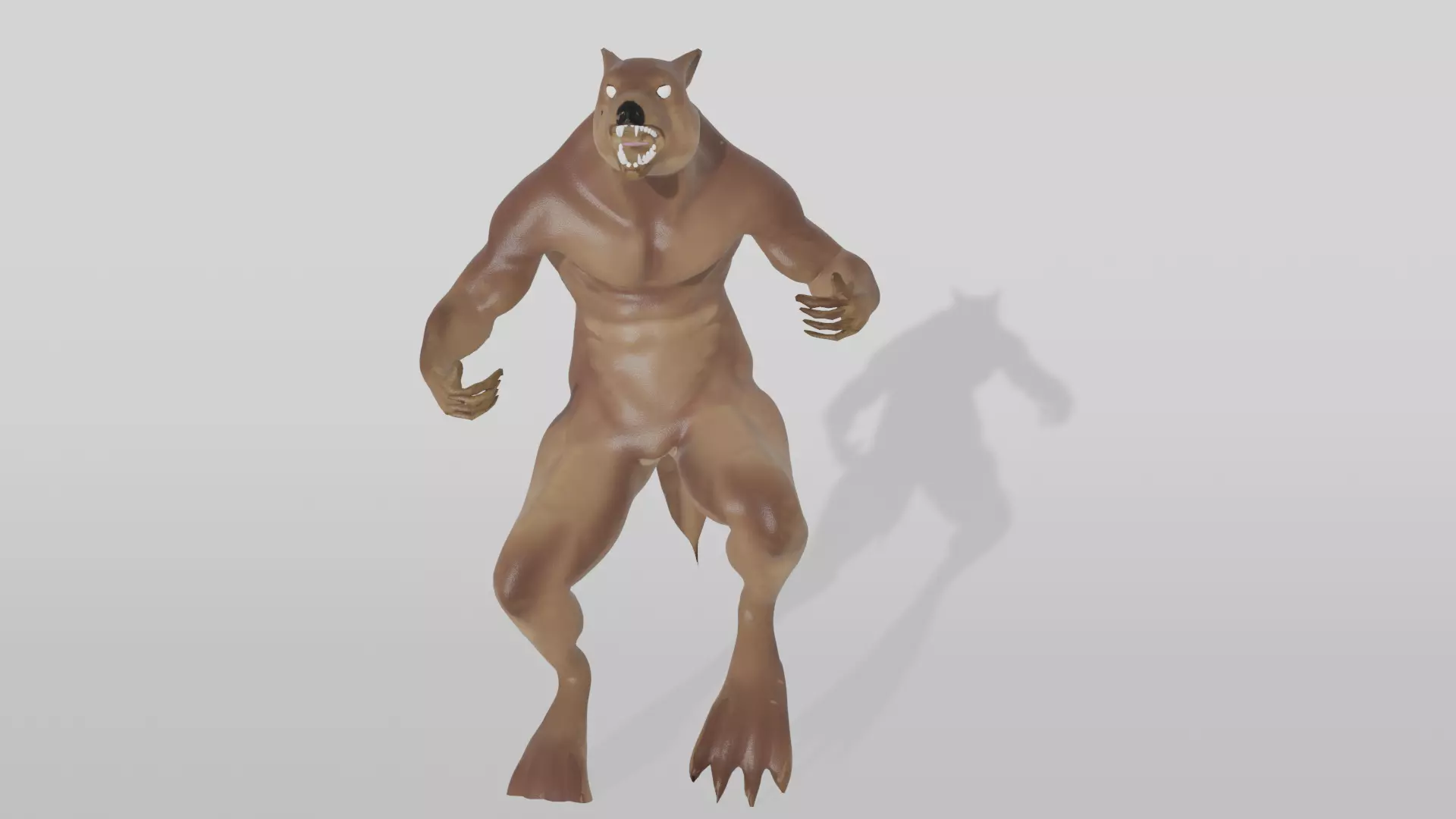 Werewolf  Low-poly 3D model_0