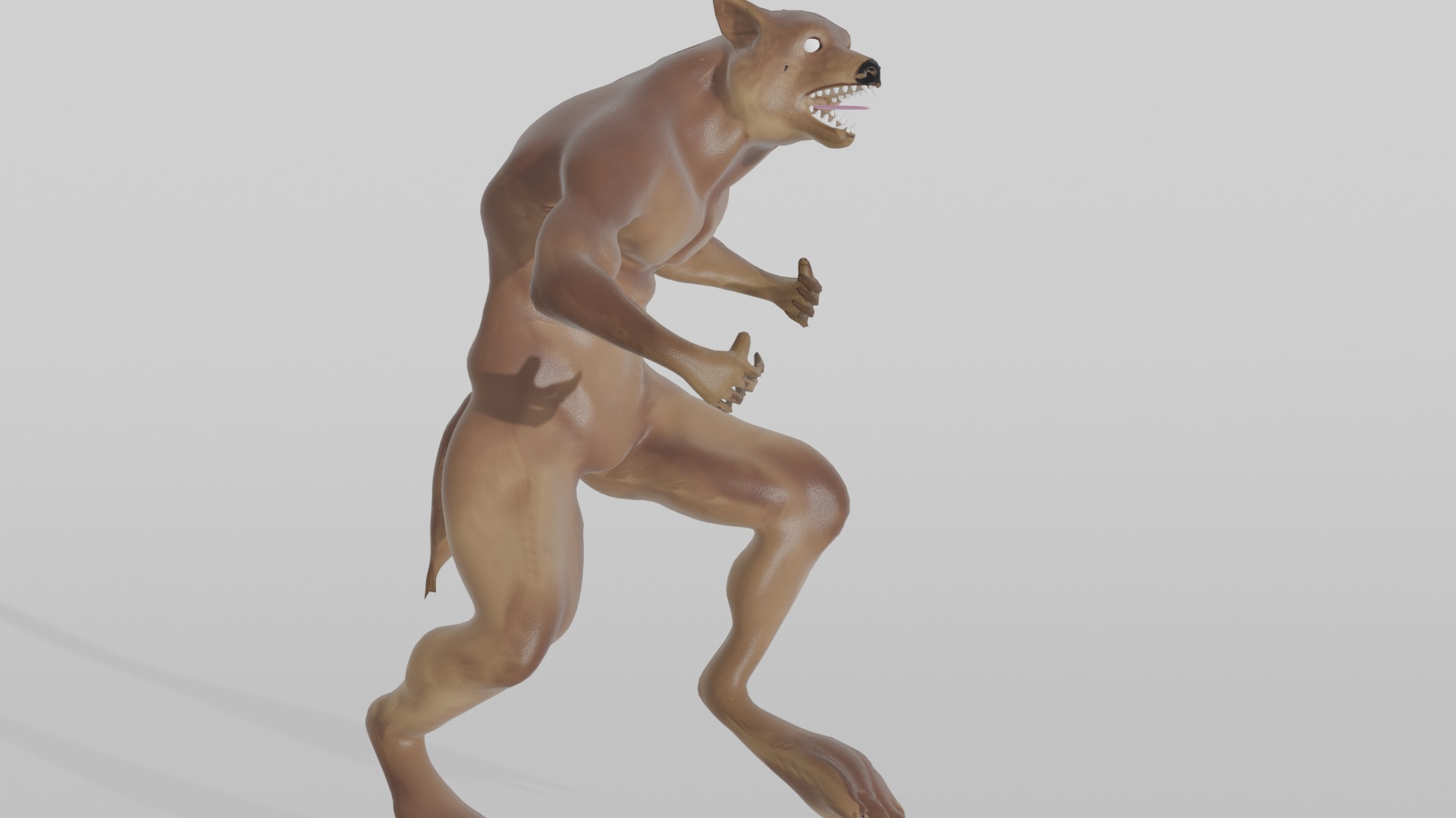 Werewolf  Low-poly 3D model_2