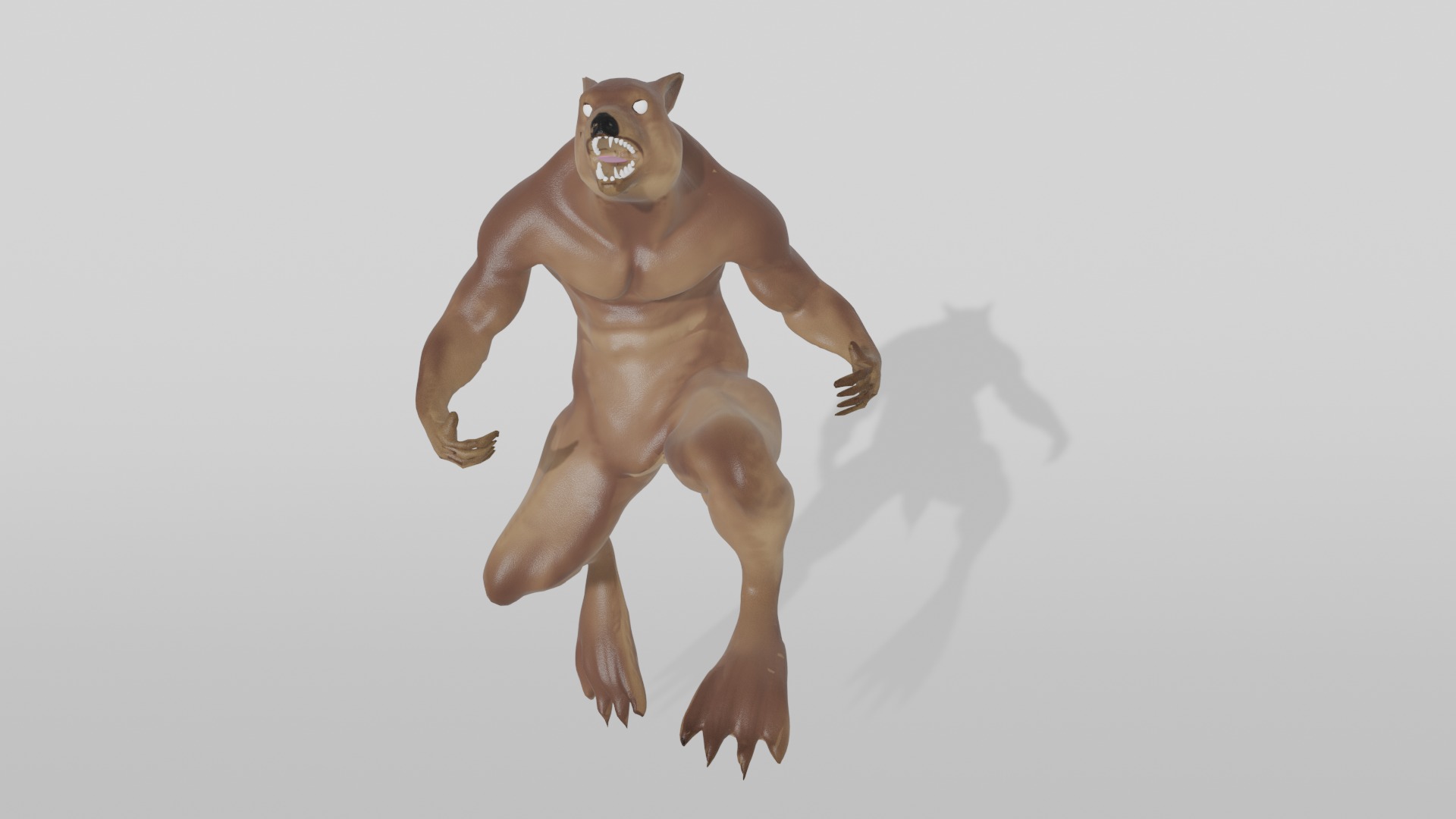 Werewolf  Low-poly 3D model_6