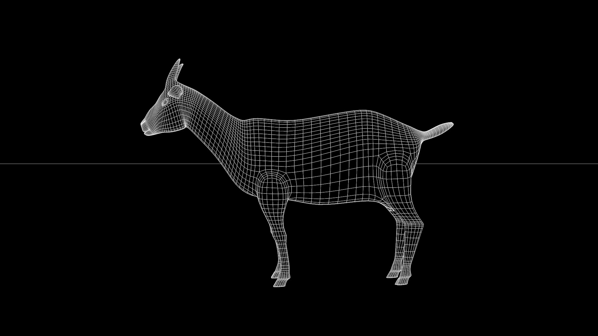 white goat two 3D model_11