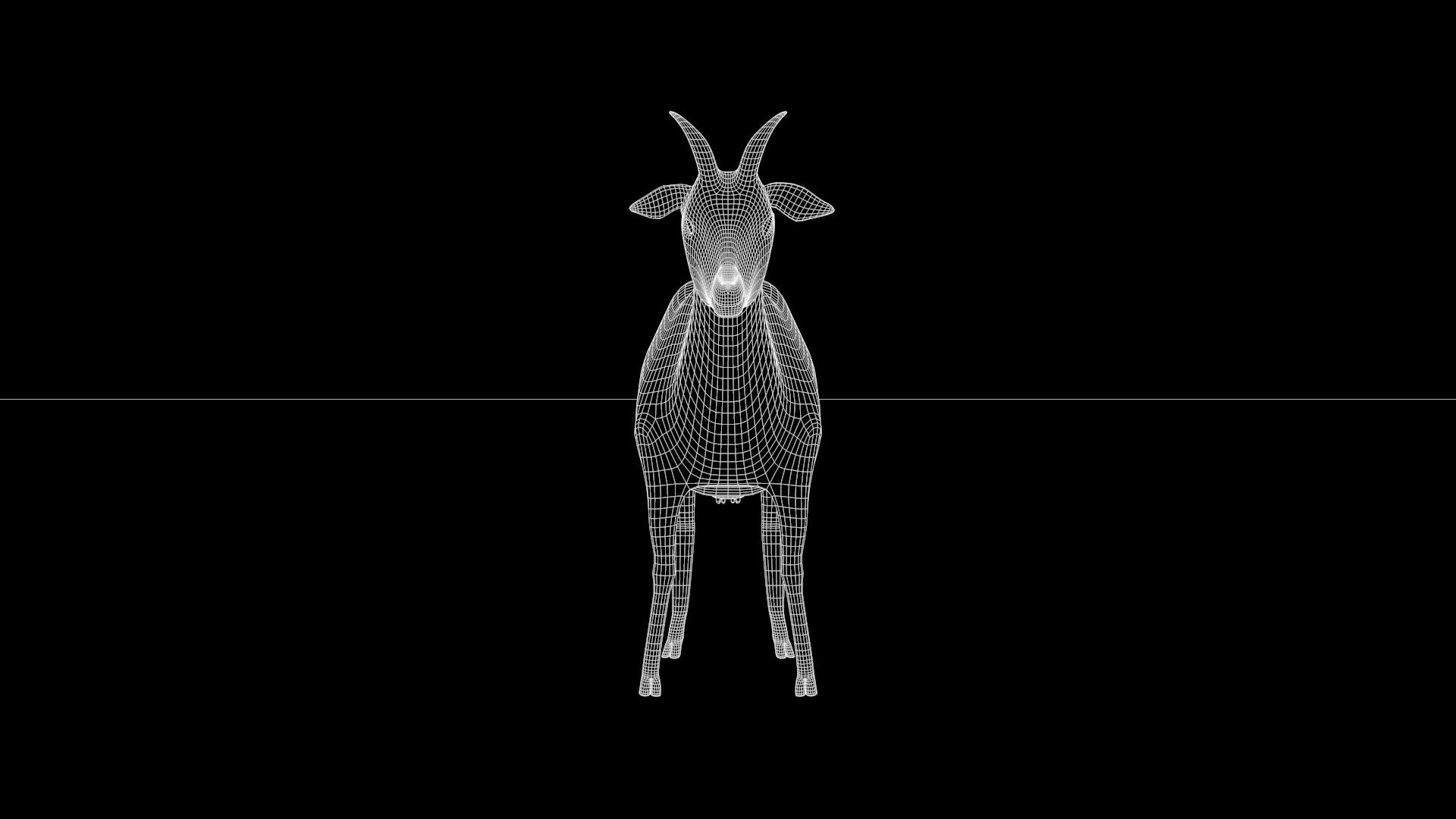 white goat two 3D model_12