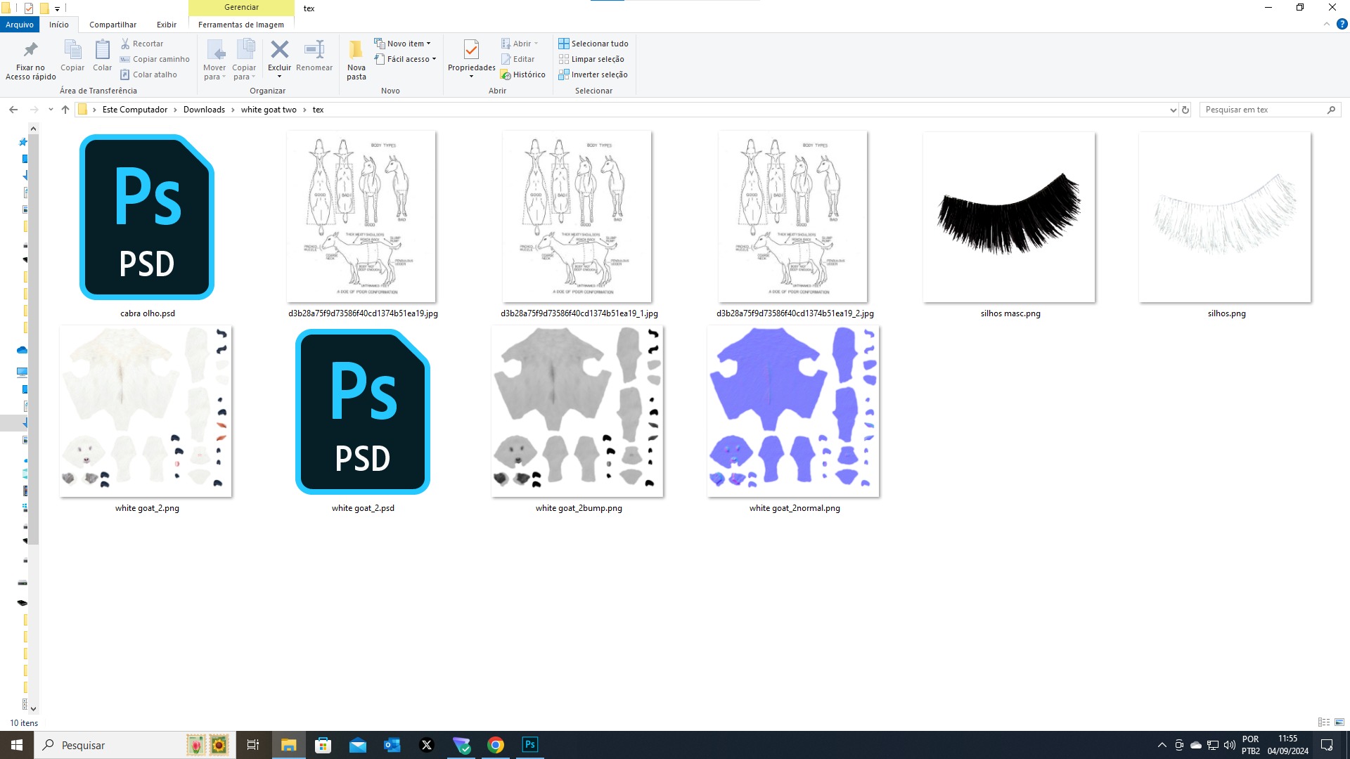 white goat two 3D model_10