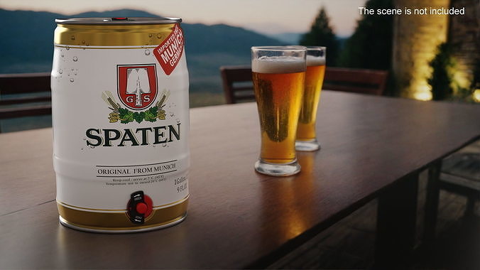 Spaten Beer 5 Liter Barrel 3D model 2
