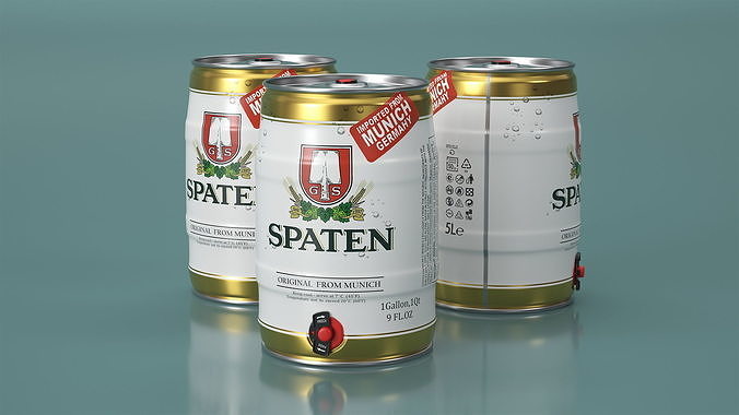 Spaten Beer 5 Liter Barrel 3D model 4