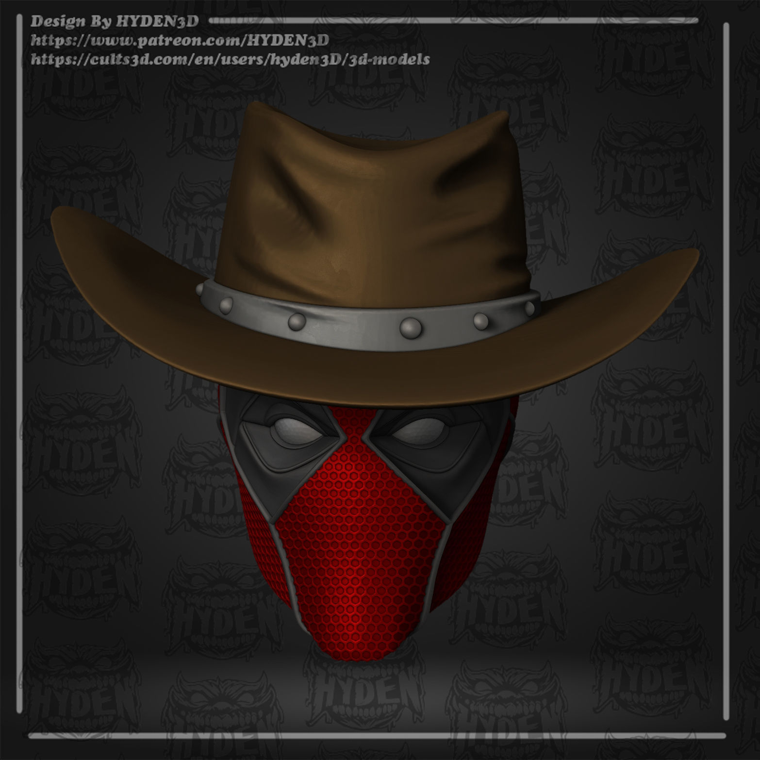 deadpool cowboy pack 3D print model_3