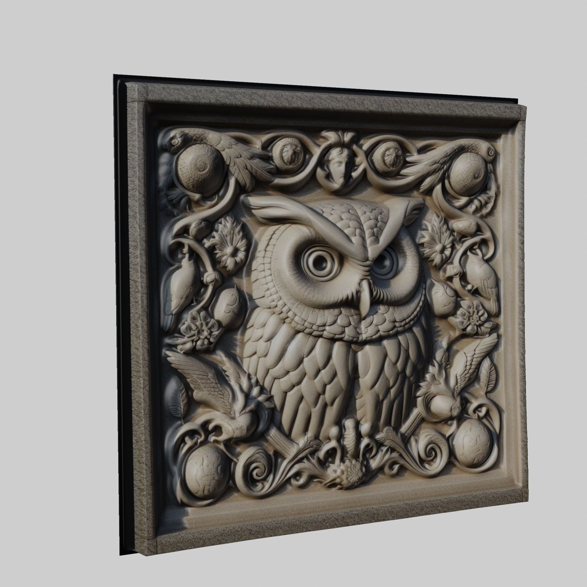 Owl Animal 3D print model_1