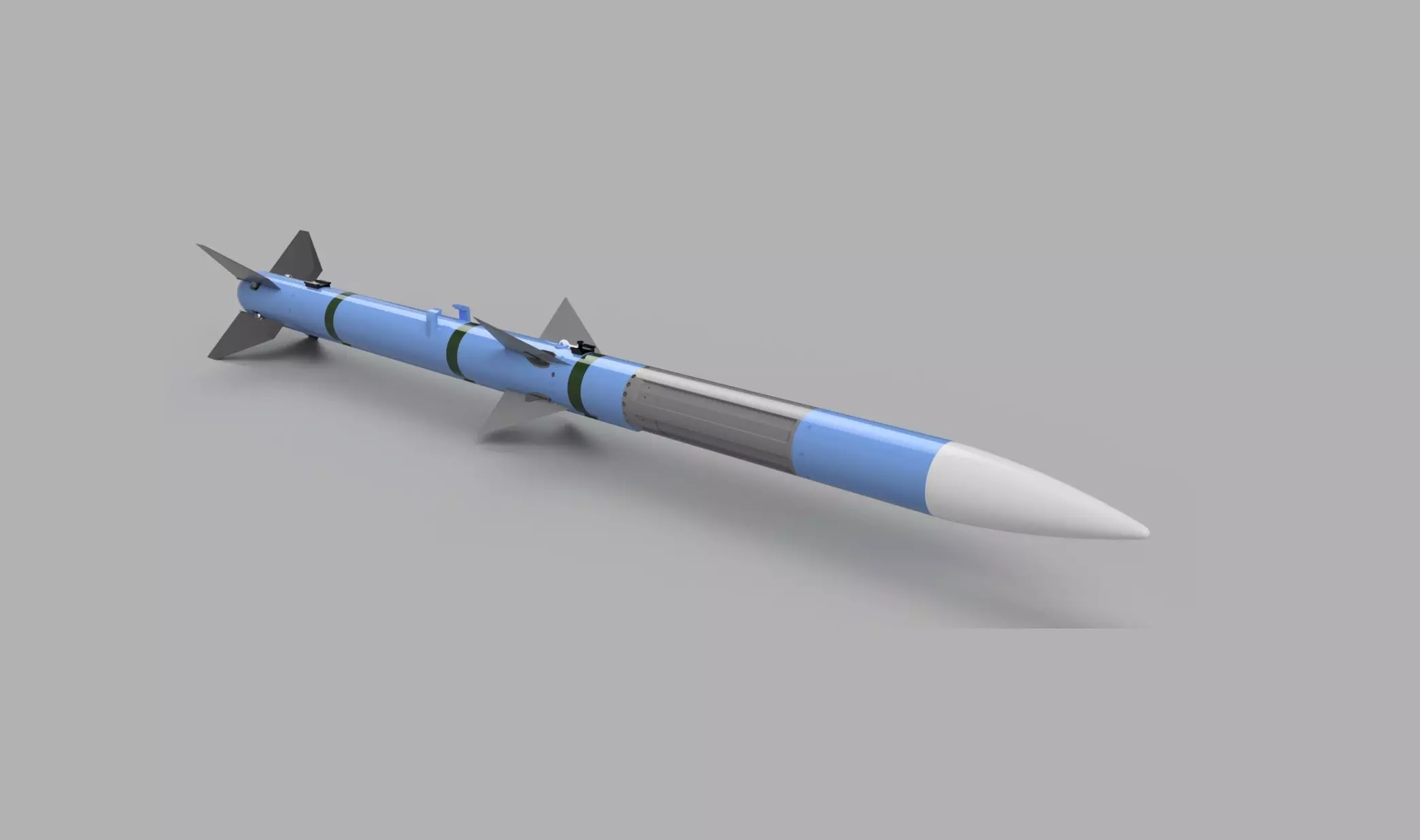 AIM-120 Amraam missile 3D print model
