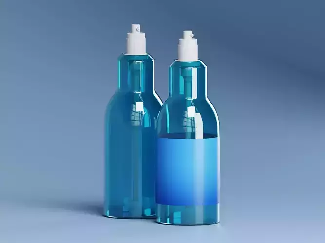 Cosmetic Liquid Spray Bottle 3D Model