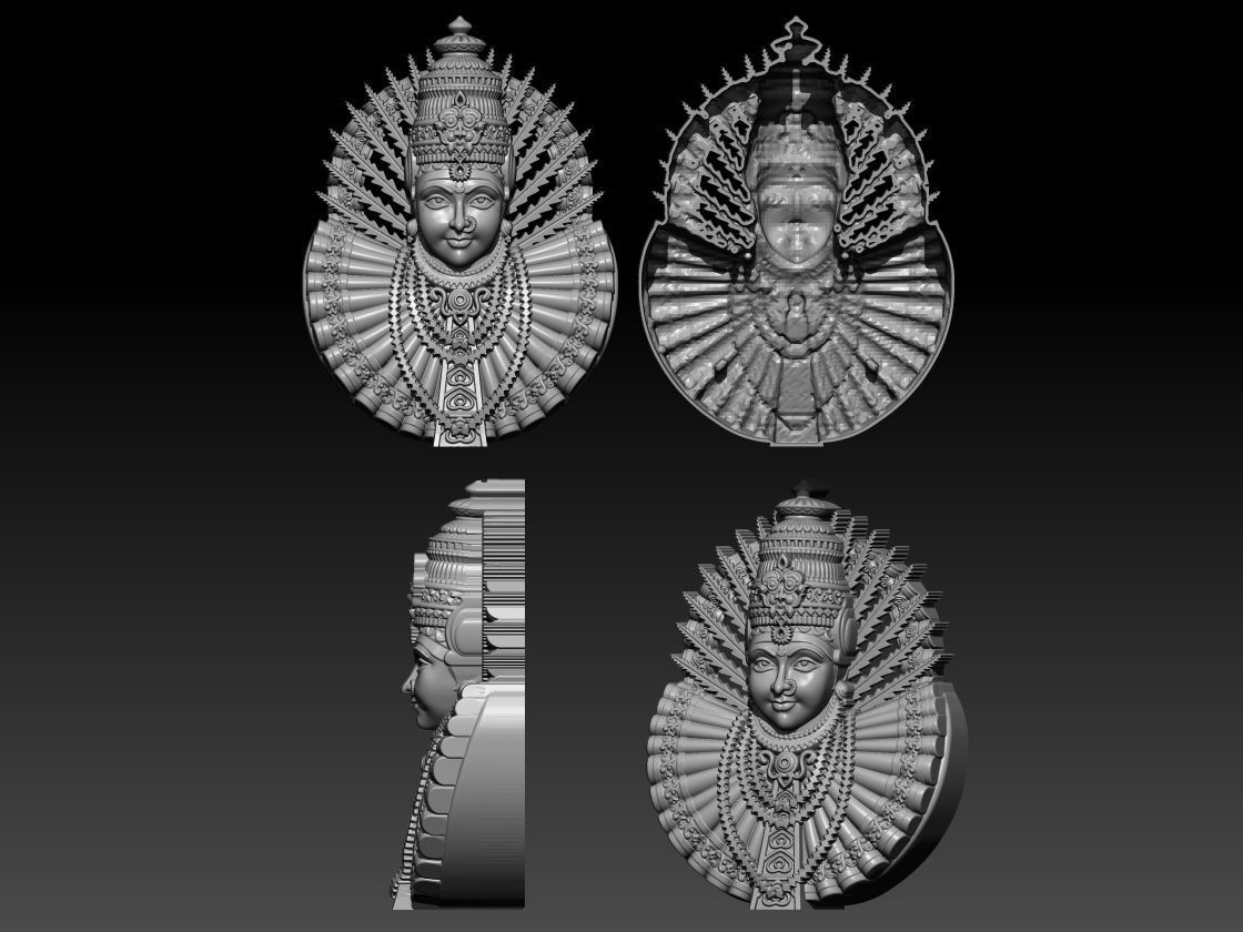 Yellamma devi 3D print model stl file  3D print model_5