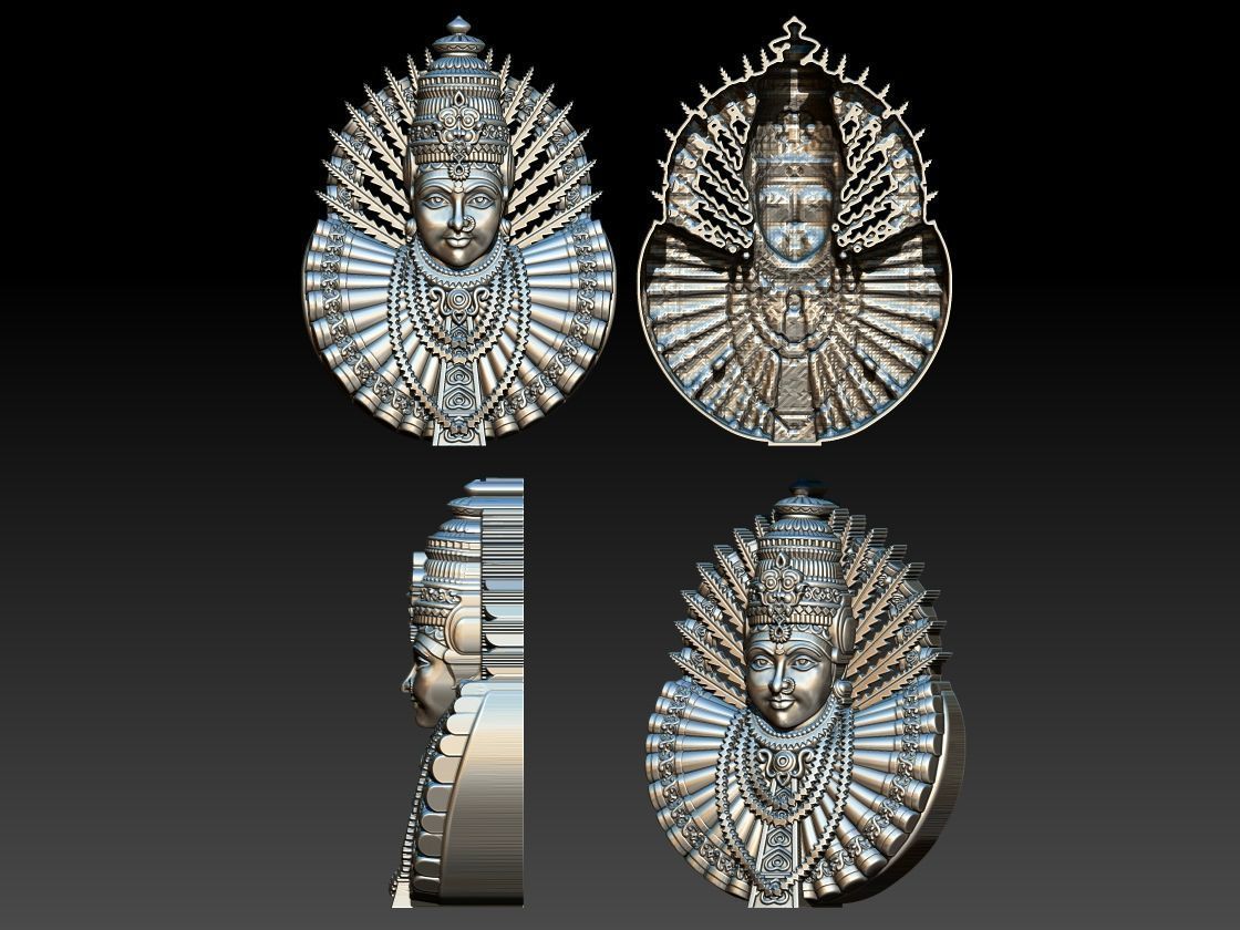 Yellamma devi 3D print model stl file  3D print model_2