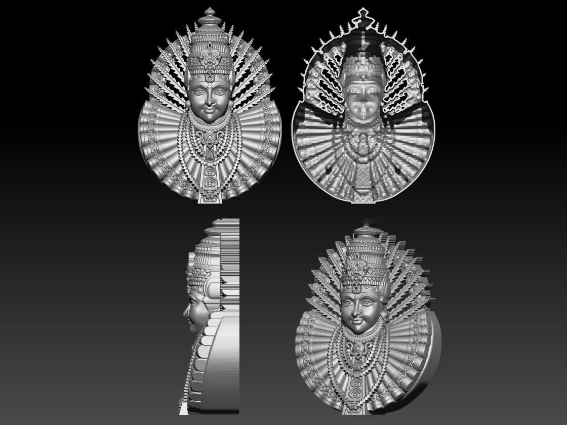 Yellamma devi 3D print model stl file  3D print model_14