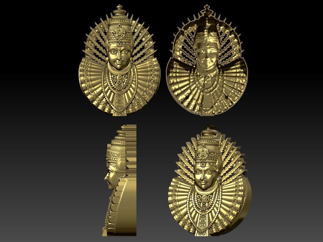 Yellamma devi 3D print model stl file  3D print model_3