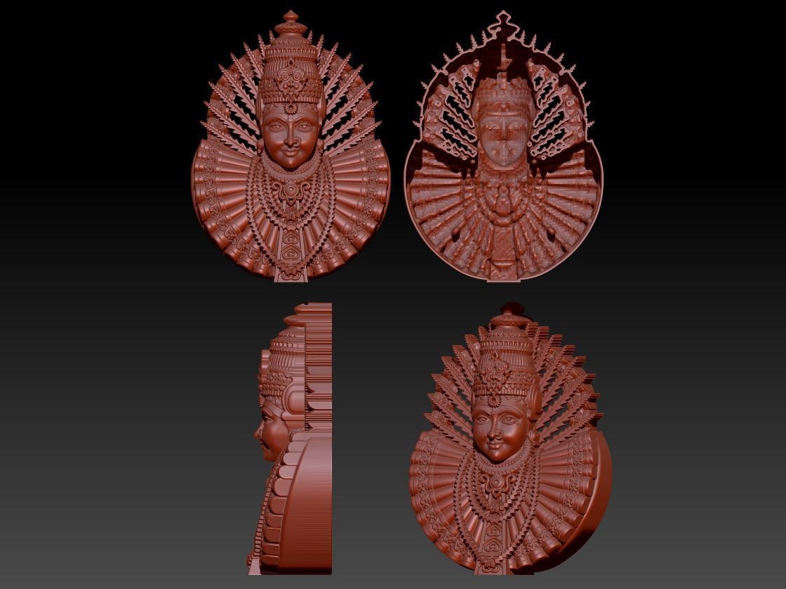 Yellamma devi 3D print model stl file  3D print model_12