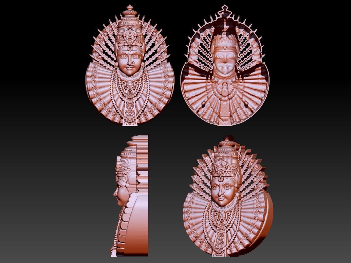 Yellamma devi 3D print model stl file  3D print model_13