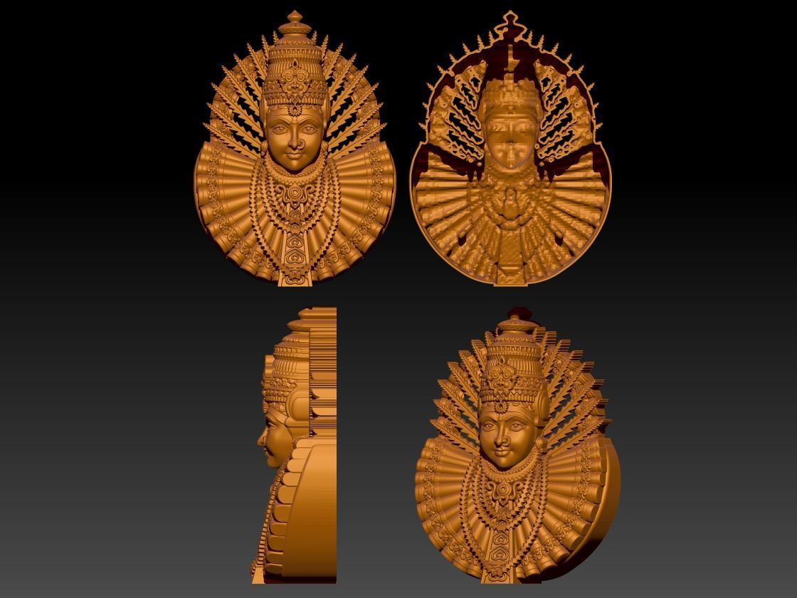 Yellamma devi 3D print model stl file  3D print model_4