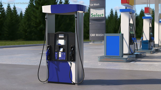 Gas Pump Blue 3D model