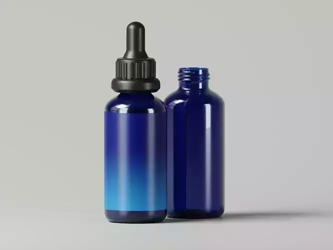 Cosmetic Dropper Bottle 3D Model