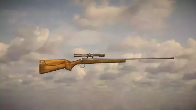 Western Rifle Low-poly 3D model