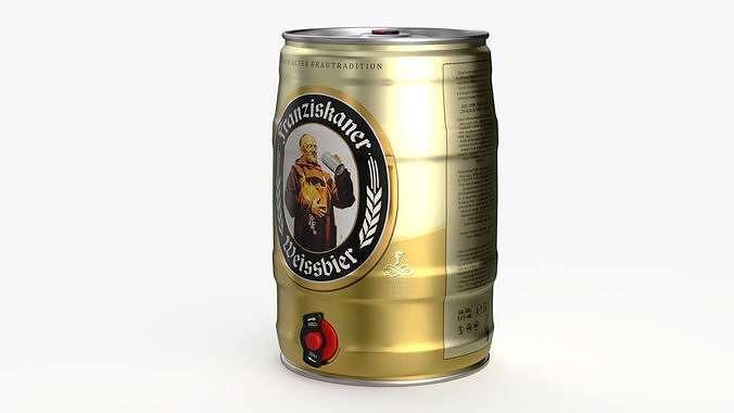 Franziskaner Beer 5 Liter Barrel 3D model 7
