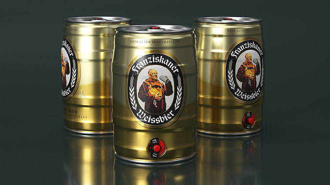 Franziskaner Beer 5 Liter Barrel 3D model 4