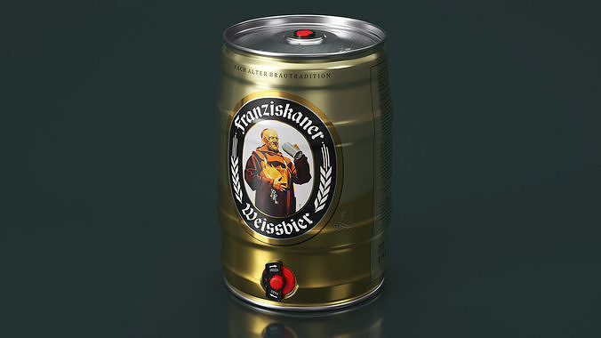 Franziskaner Beer 5 Liter Barrel 3D model 3