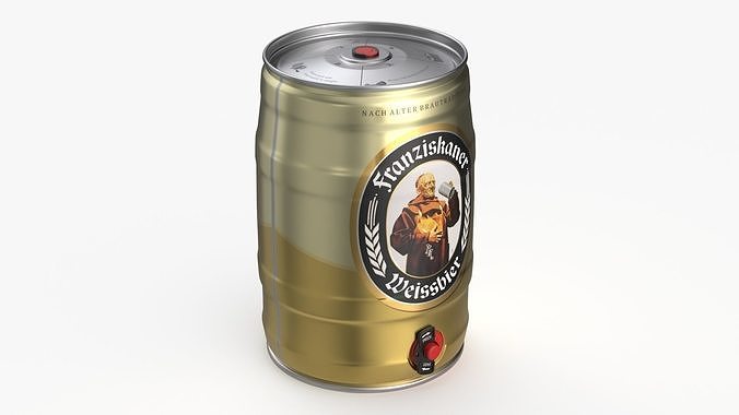 Franziskaner Beer 5 Liter Barrel 3D model 6