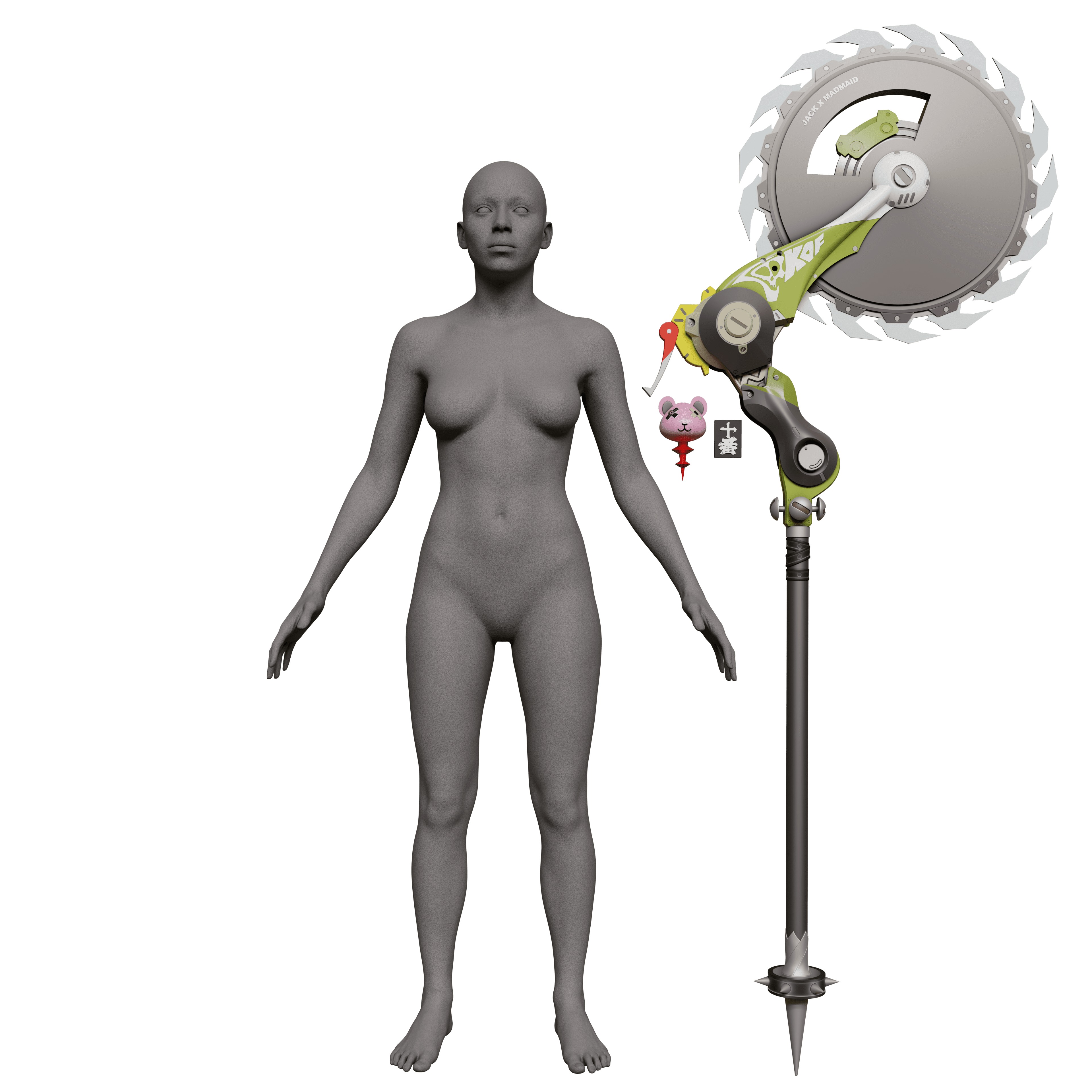 Corin Wickes - chainsaw Zenless Zone Zero cosplay 3D print model_7