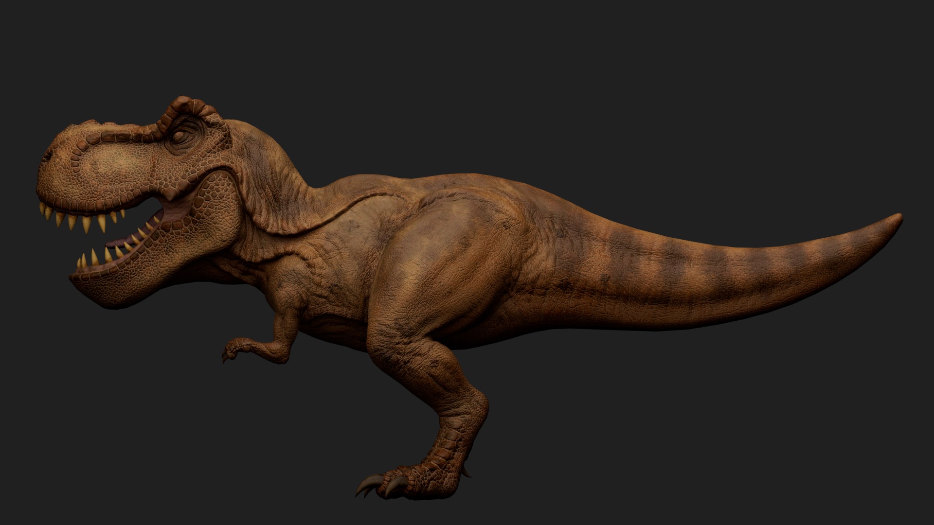 dinosaur Low-poly 3D model_4