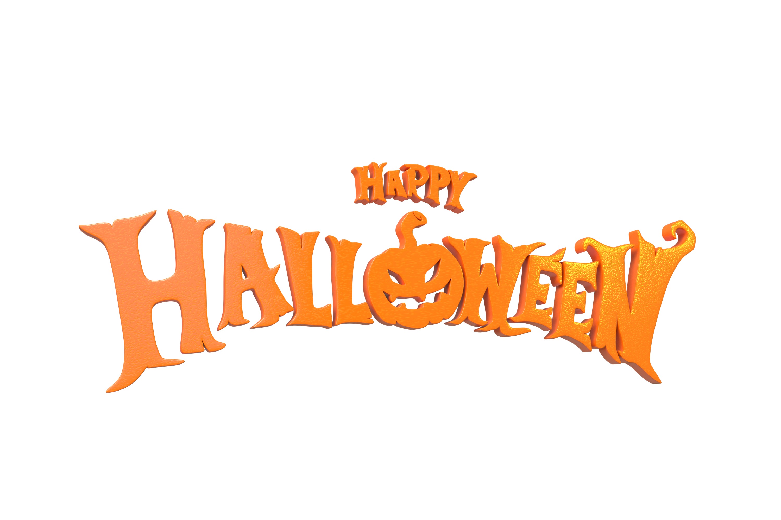 Halloween Text 3D 3D model_4