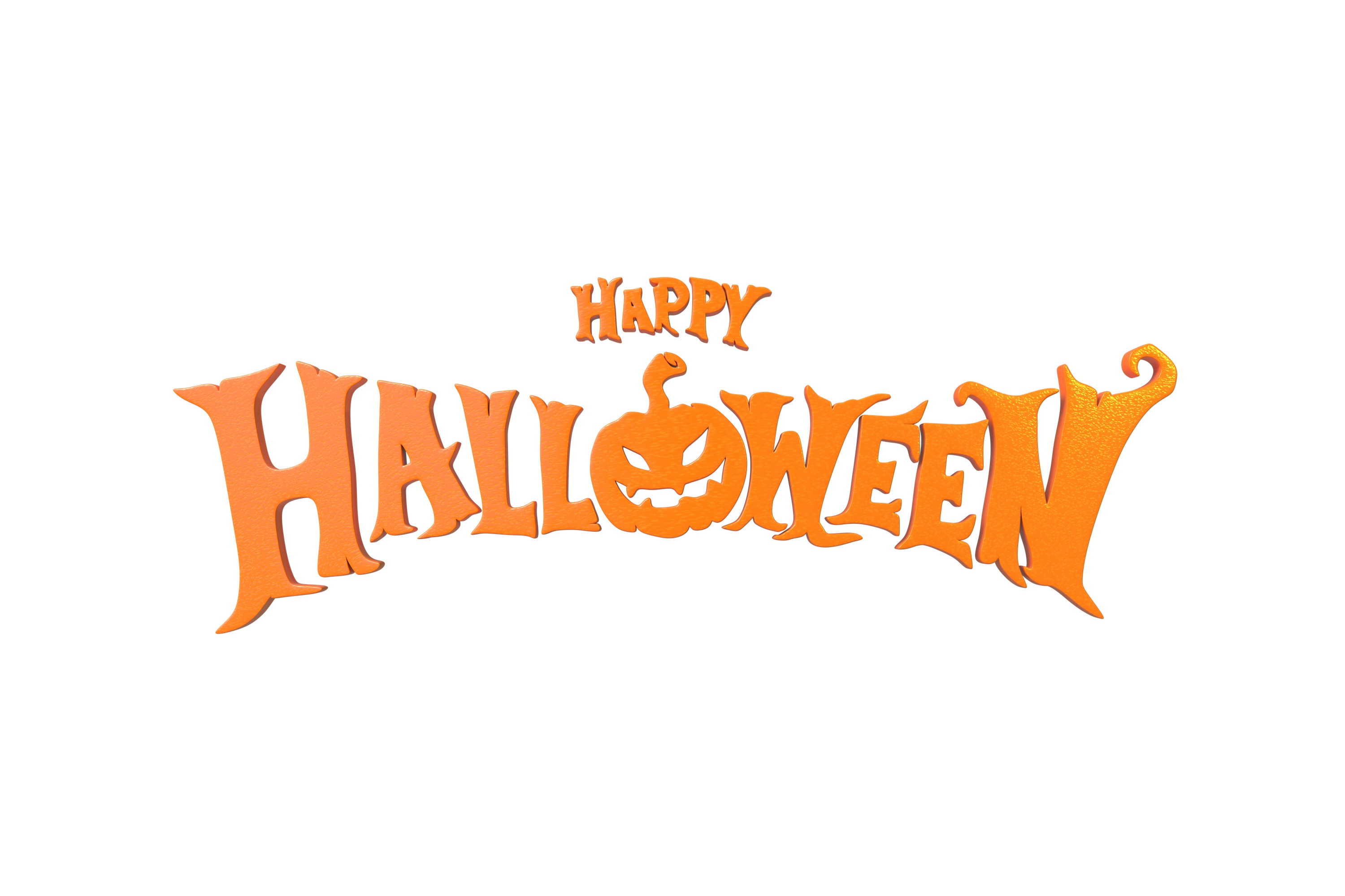 Halloween Text 3D 3D model_2