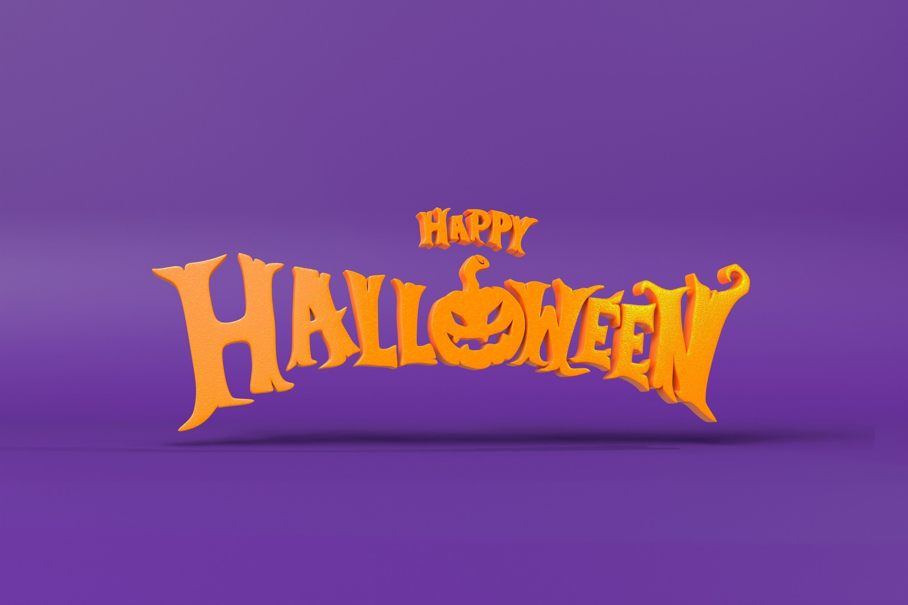 Halloween Text 3D 3D model_3