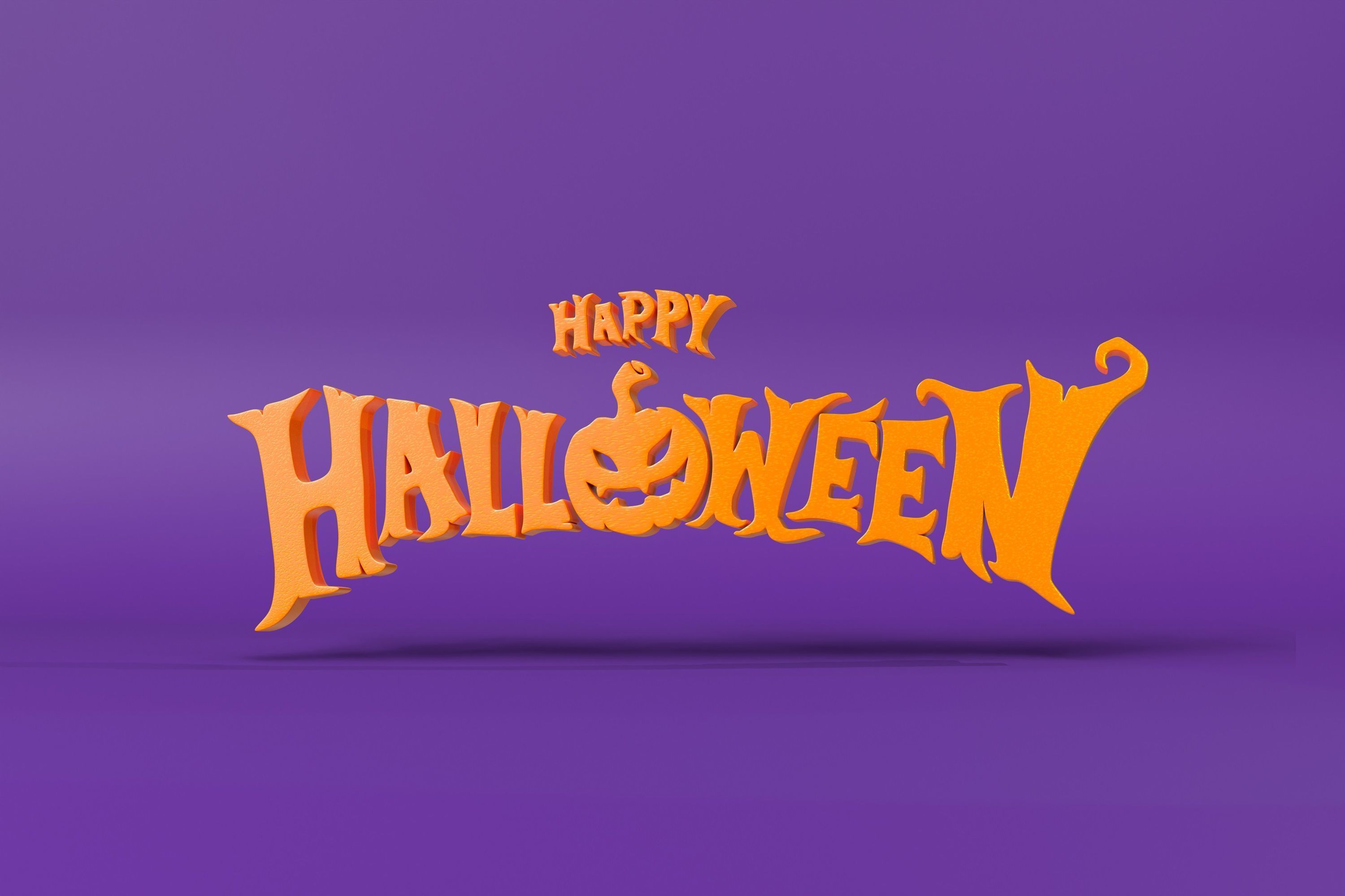 Halloween Text 3D 3D model_5