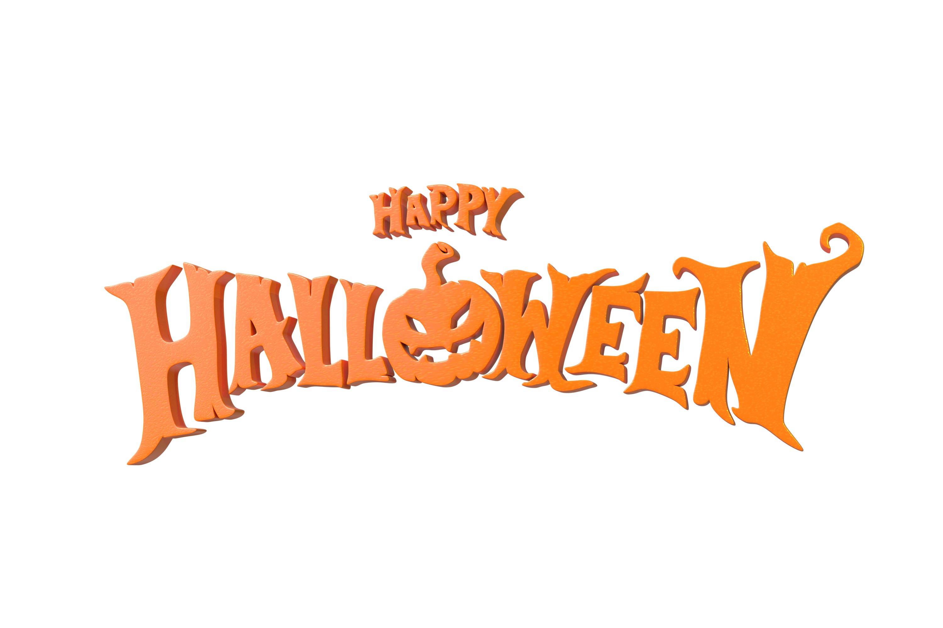 Halloween Text 3D 3D model_6