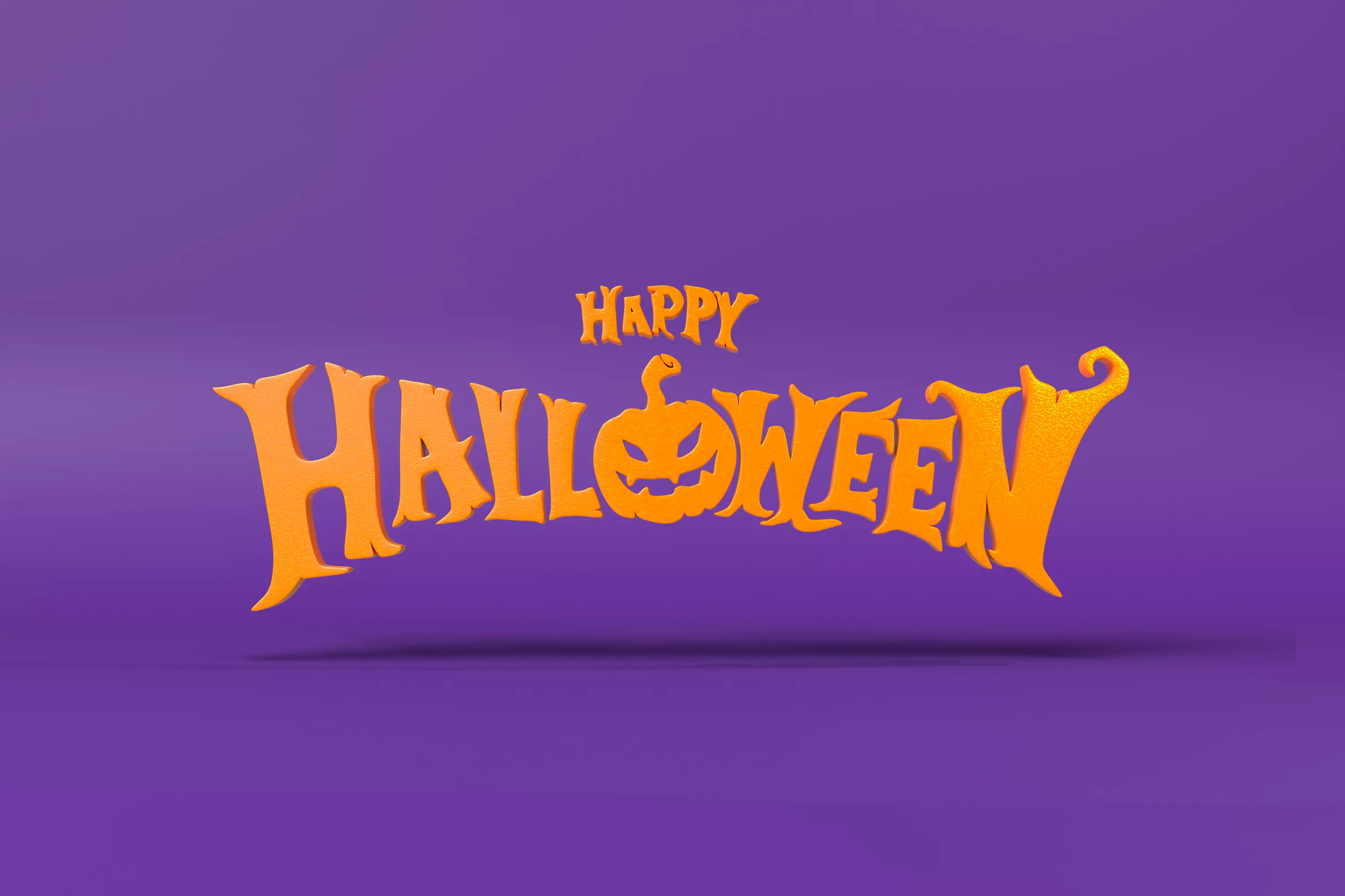 Halloween Text 3D 3D model_0