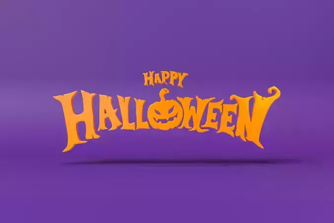 Halloween Text 3D