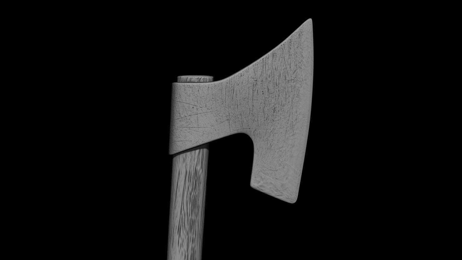 3D PRINTABLE TWO PACK AXE ACCESSORIES FOR KITBASH DIORAMAS ETC 3D print model_14