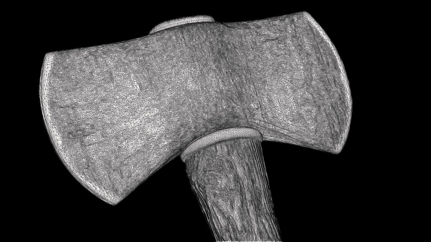 3D PRINTABLE TWO PACK AXE ACCESSORIES FOR KITBASH DIORAMAS ETC 3D print model_9