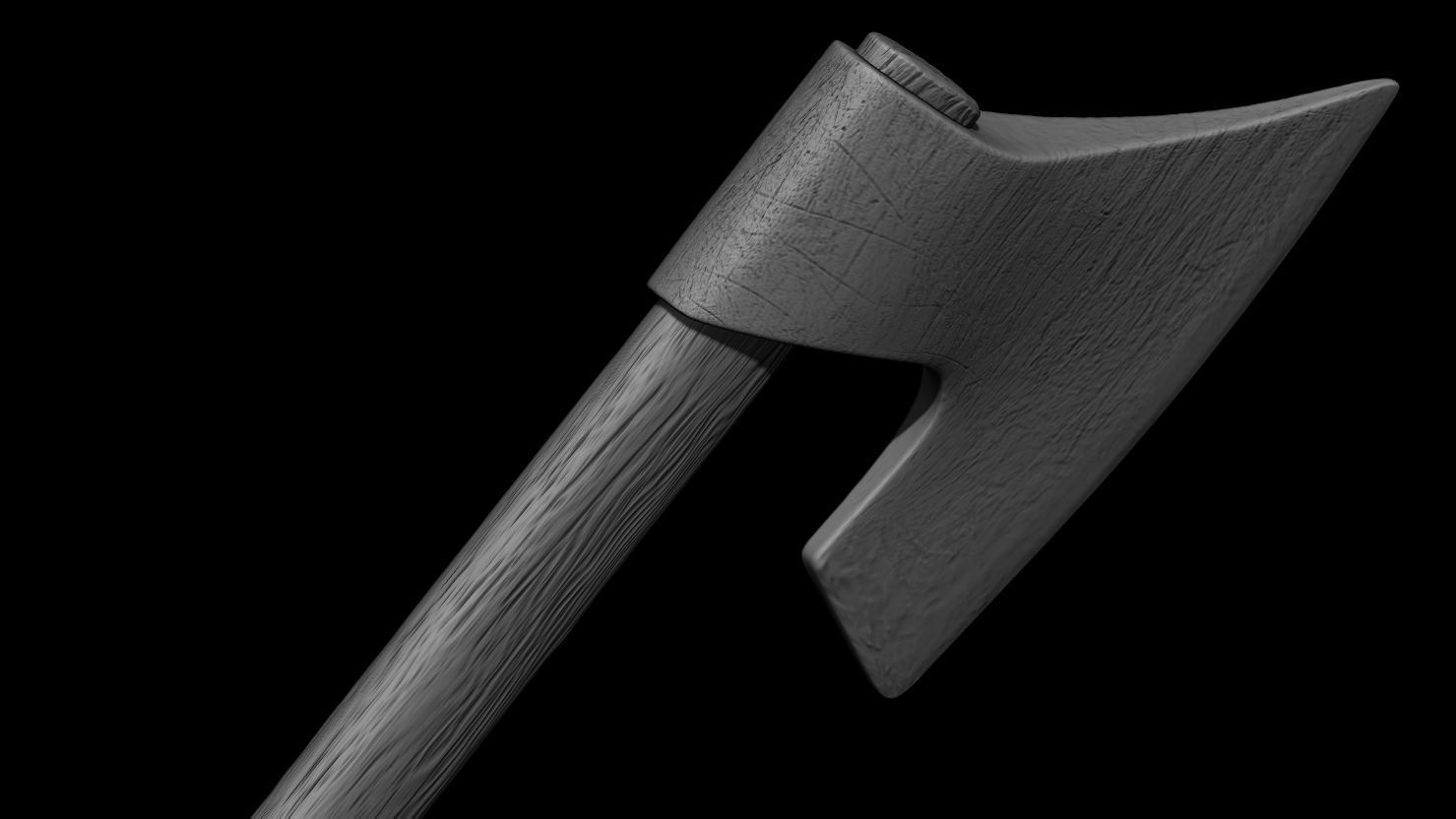 3D PRINTABLE TWO PACK AXE ACCESSORIES FOR KITBASH DIORAMAS ETC 3D print model_13