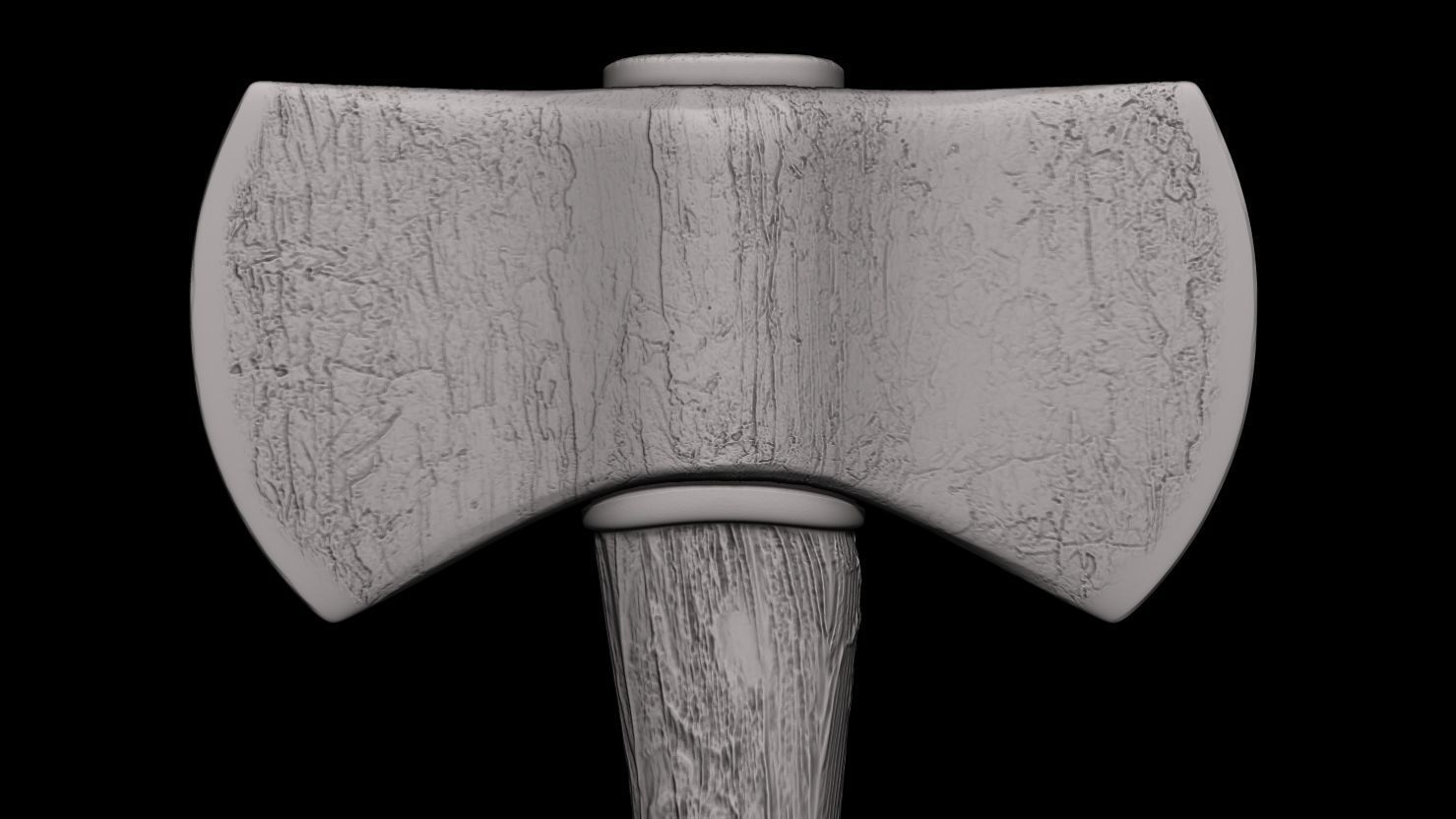 3D PRINTABLE TWO PACK AXE ACCESSORIES FOR KITBASH DIORAMAS ETC 3D print model_8