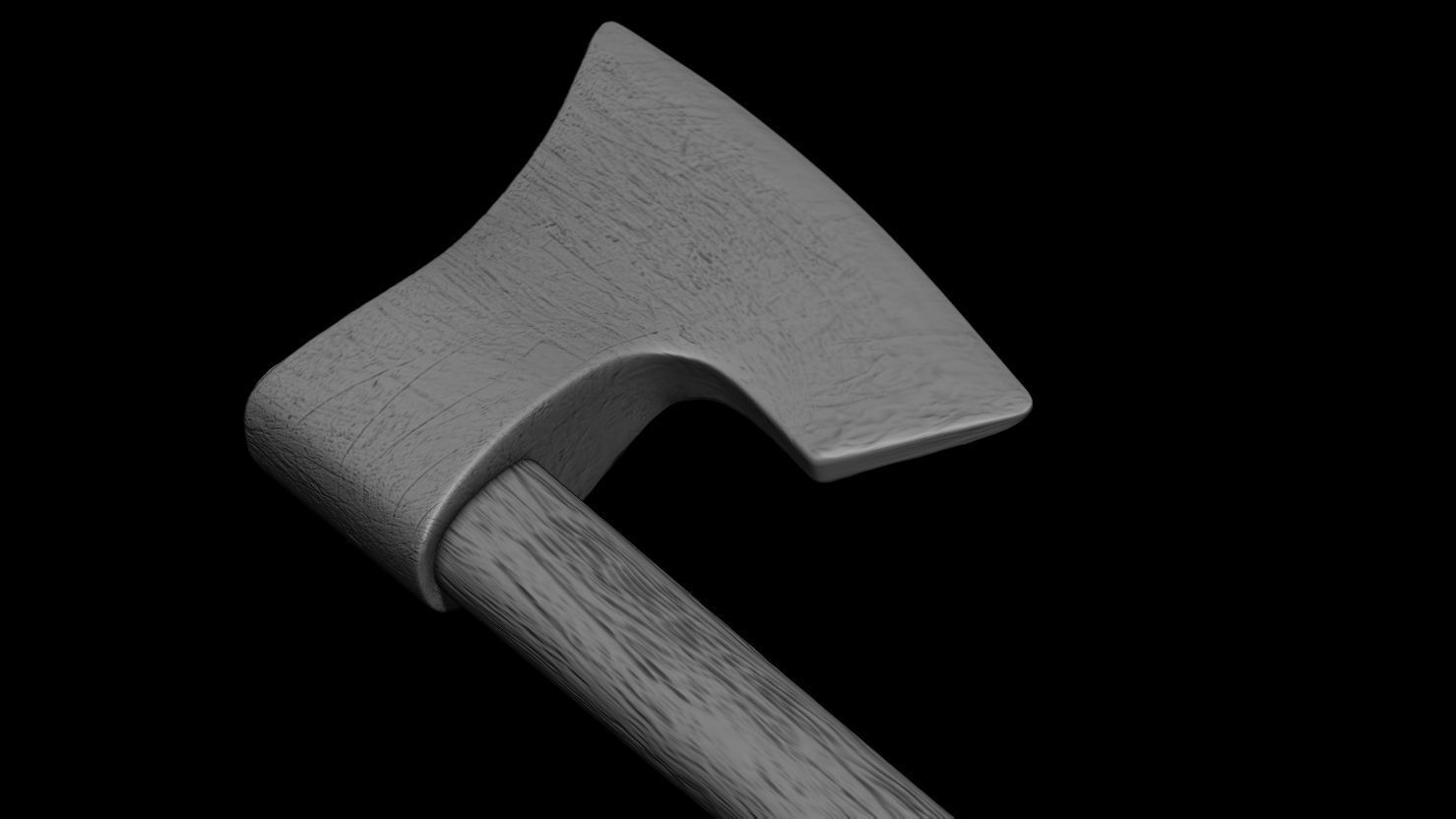 3D PRINTABLE TWO PACK AXE ACCESSORIES FOR KITBASH DIORAMAS ETC 3D print model_15