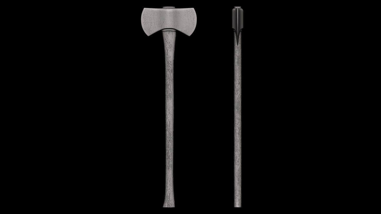 3D PRINTABLE TWO PACK AXE ACCESSORIES FOR KITBASH DIORAMAS ETC 3D print model_3