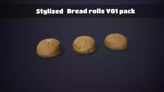 Stylized Bread Rolls V01 