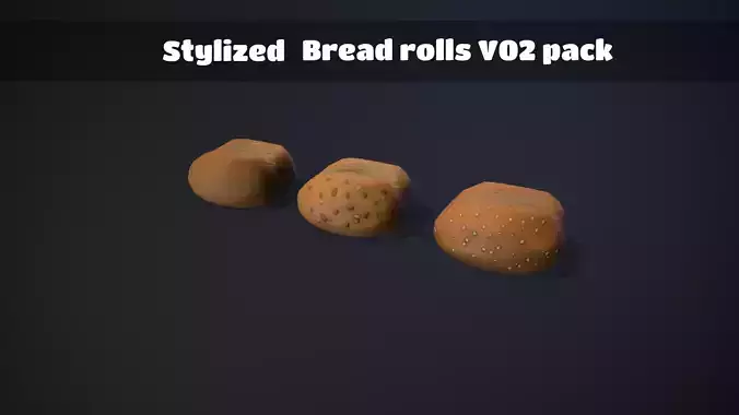 Stylized Bread Rolls V02
