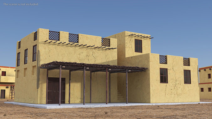 Middle Eastern Traditional House 3D model 2