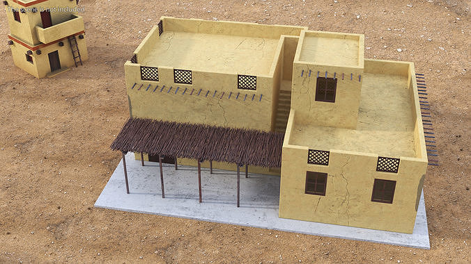 Middle Eastern Traditional House 3D model 4